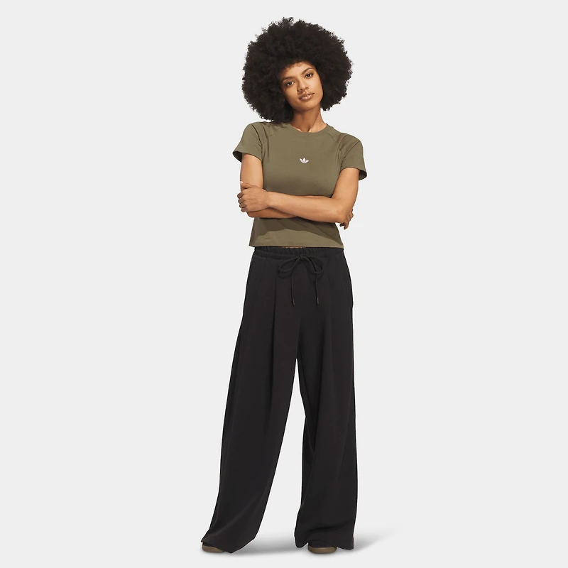 adidas Essentials Butter Soft Aura Wide Leg Pants / Black