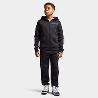 New Balance Juniors' Linear Small Logo Fullzip Hoodie / NB Caviar