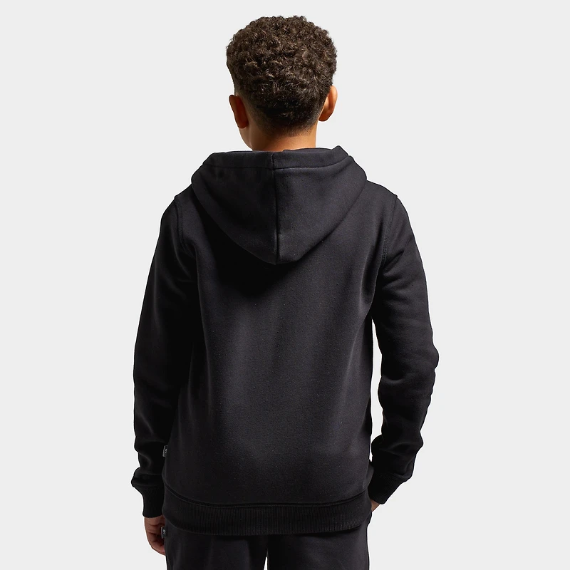 New Balance Juniors' Linear Small Logo Fullzip Hoodie / NB Caviar