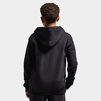 New Balance Juniors' Linear Small Logo Fullzip Hoodie / NB Caviar