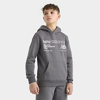 New Balance Junior Boys' Linear Logo Popover Hoodie / Castle Rock