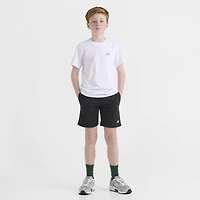 New Balance Junior Boys' Linear Logo Back Hit Tee / White