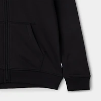 New Balance Juniors' Linear Small Logo Fullzip Hoodie / NB Caviar