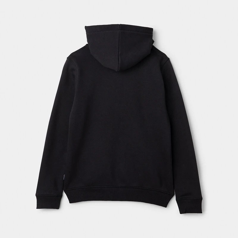New Balance Juniors' Linear Small Logo Fullzip Hoodie / NB Caviar