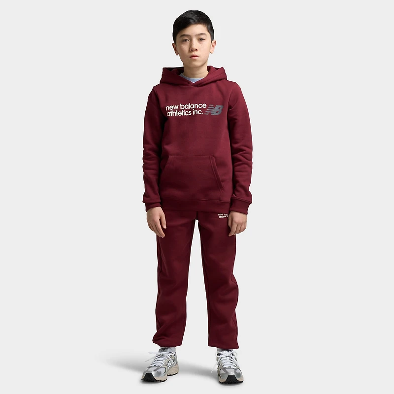 New Balance Juniors' Linear Logo Jogger / Monarch Burgundy