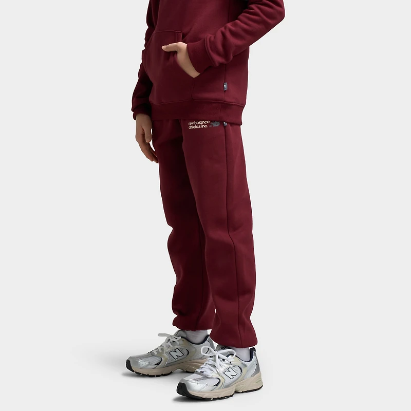 New Balance Juniors' Linear Logo Jogger / Monarch Burgundy