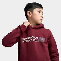 New Balance Enfants Chandail à capuche logo linéaire / Bordeaux Monarche