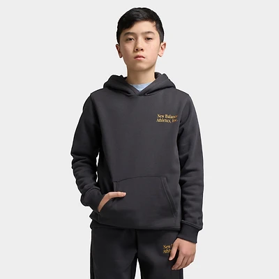 New Balance Enfants Chandail à capuche avec logo linéaire / Noir caviar
