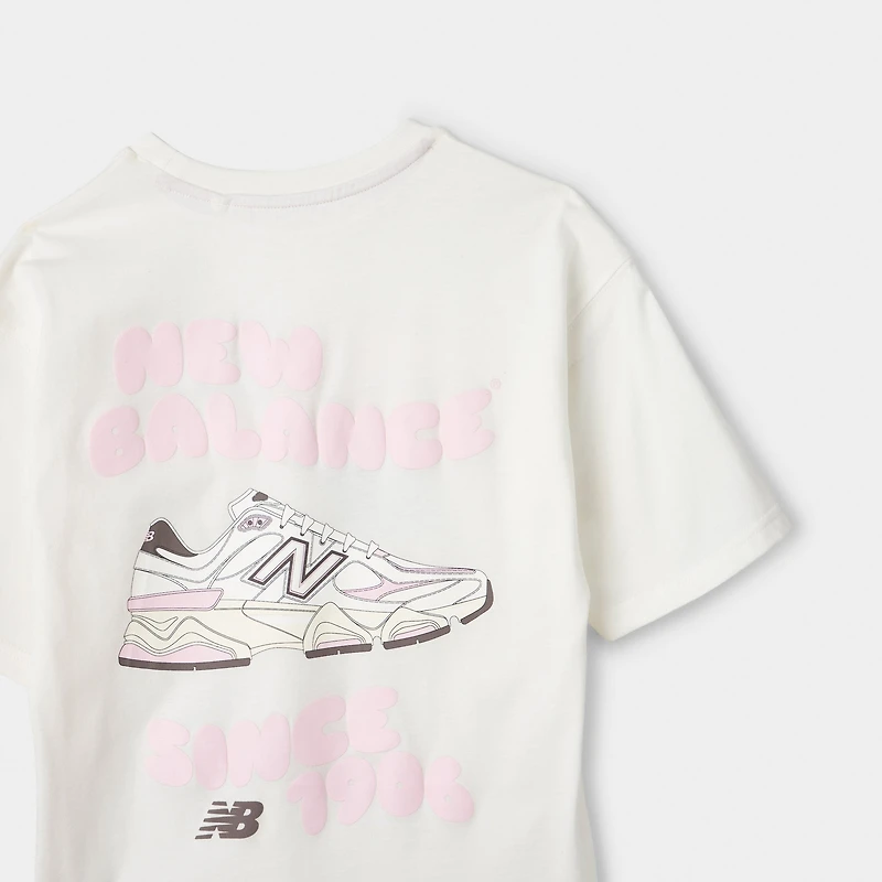 New Balance Juniors' 9060 Bubble Grpahic Tee / Sea Salt