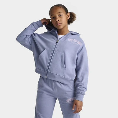 New Balance Junior Girls' Full Zip Hoodie / Dusk Shower
