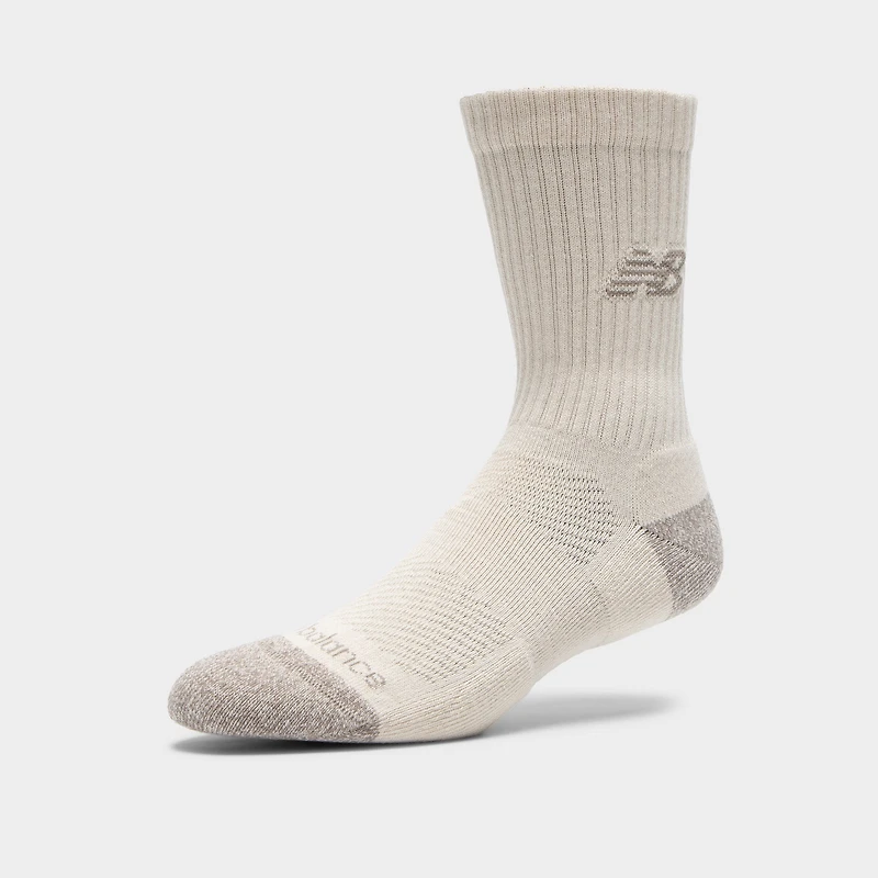 New Balance Active Cushion Crew Socks (3-Pack) Brown / Beige
