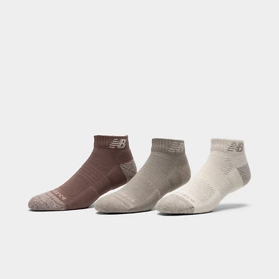 New Balance Active Cushion Low Cut Socks (3-Pack)Brown/Beige