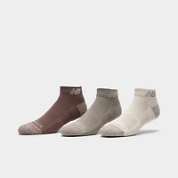 New Balance Active Cushion Low Cut Socks (3-Pack)Brown/Beige
