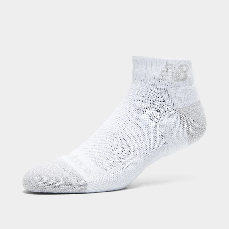 New Balance Active Cushion Low Cut Socks (3-Pack) / White