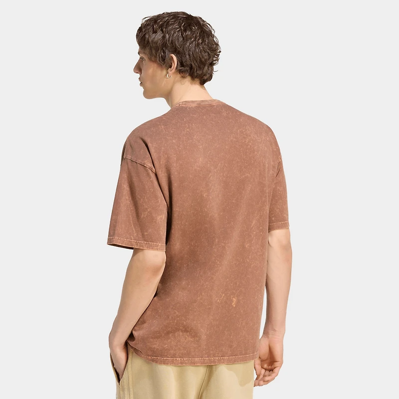 adidas Trefoil Essential T-shirt délavé Coupe Ample / Brun Occasion