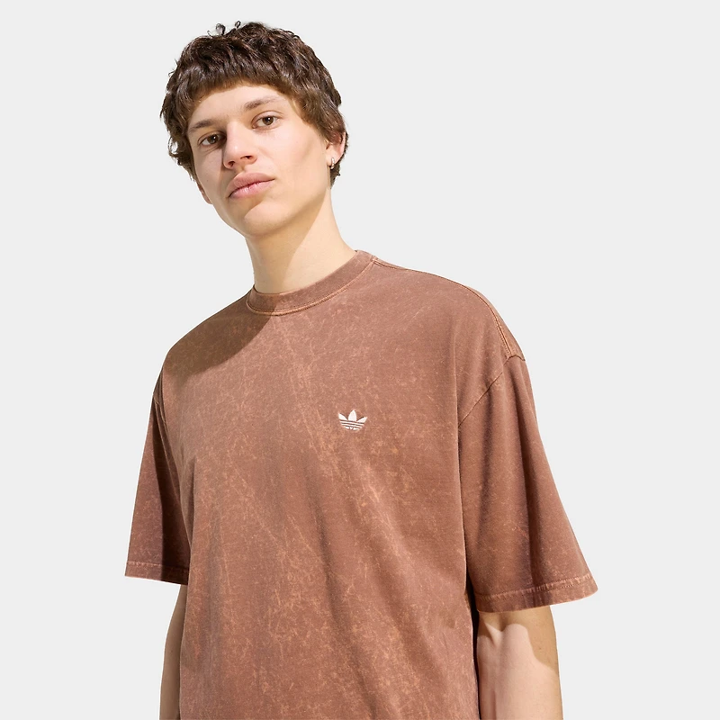 adidas Trefoil Essential Washed Loose T-Shirt / Preloved Brown
