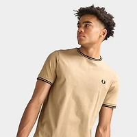 Fred Perry Twin Tipped T-Shirt Warm Stone / Black