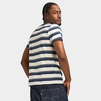 Fred Perry T-shirt rayé Airforce foncé / Ecru