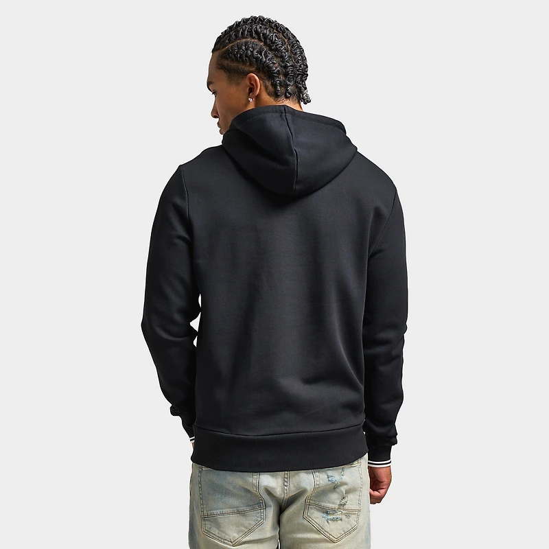Fred Perry Tipped Pullover Hoodie / Black