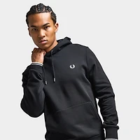 Fred Perry Tipped Pullover Hoodie / Black