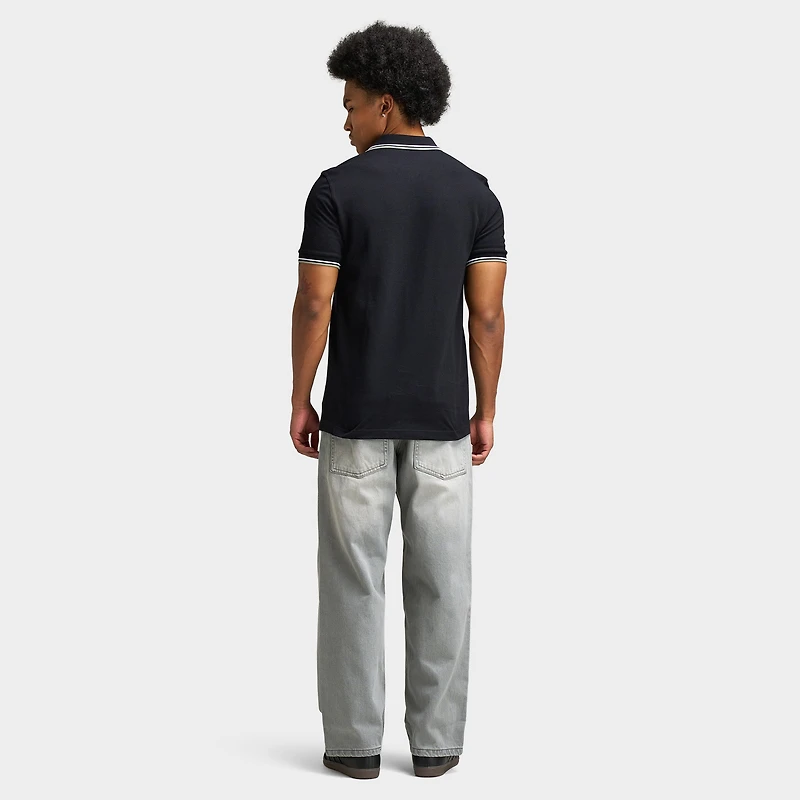 Fred Perry Twin Tipped Shirt Black / White Seagrass