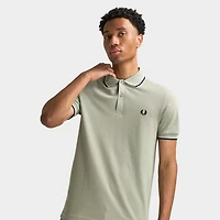 Fred Perry Chemise à double liseré Noir / Bleu Foncé