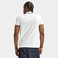 Fred Perry Twin Tipped Polo Snow White / Burnt Red