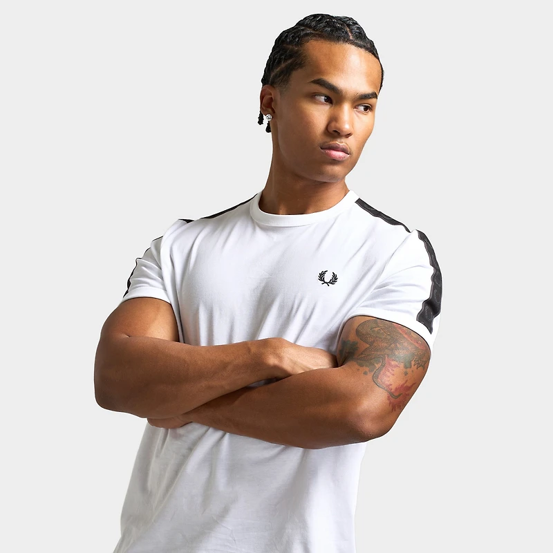 Fred Perry Contrast Tape Ringer T-Shirt / White