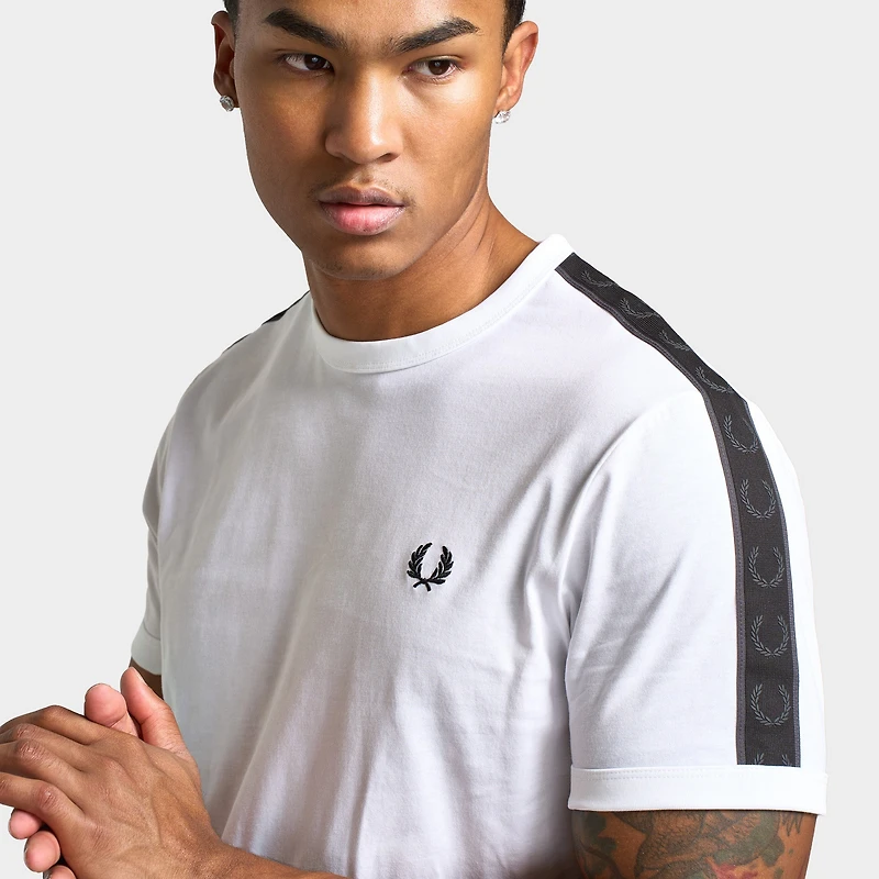 Fred Perry Contrast Tape Ringer T-Shirt / White