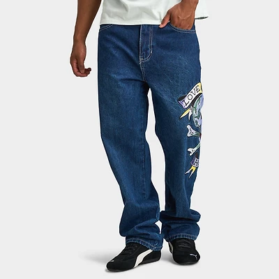 Ed Hardy Skull Heart Baggy Jeans / Indigo