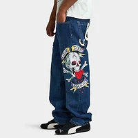 Ed Hardy Skull Heart Baggy Jeans / Indigo
