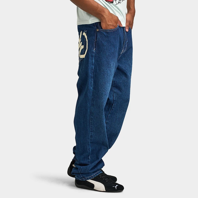 Ed Hardy Skull Heart Baggy Jeans / Indigo