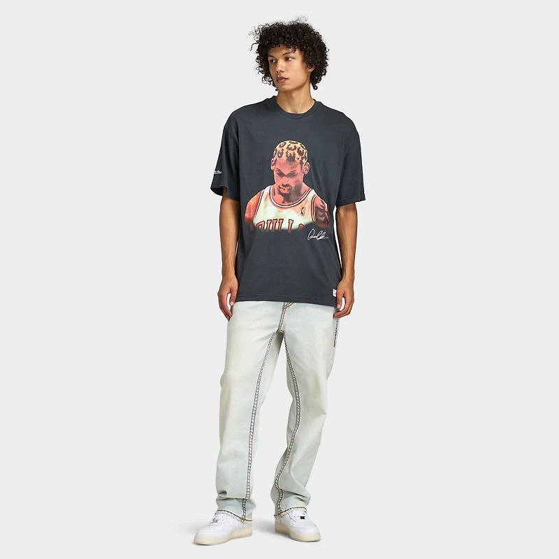 Mitchell & Ness Bulls Look Out Boxy T-shirt / Noir délavé