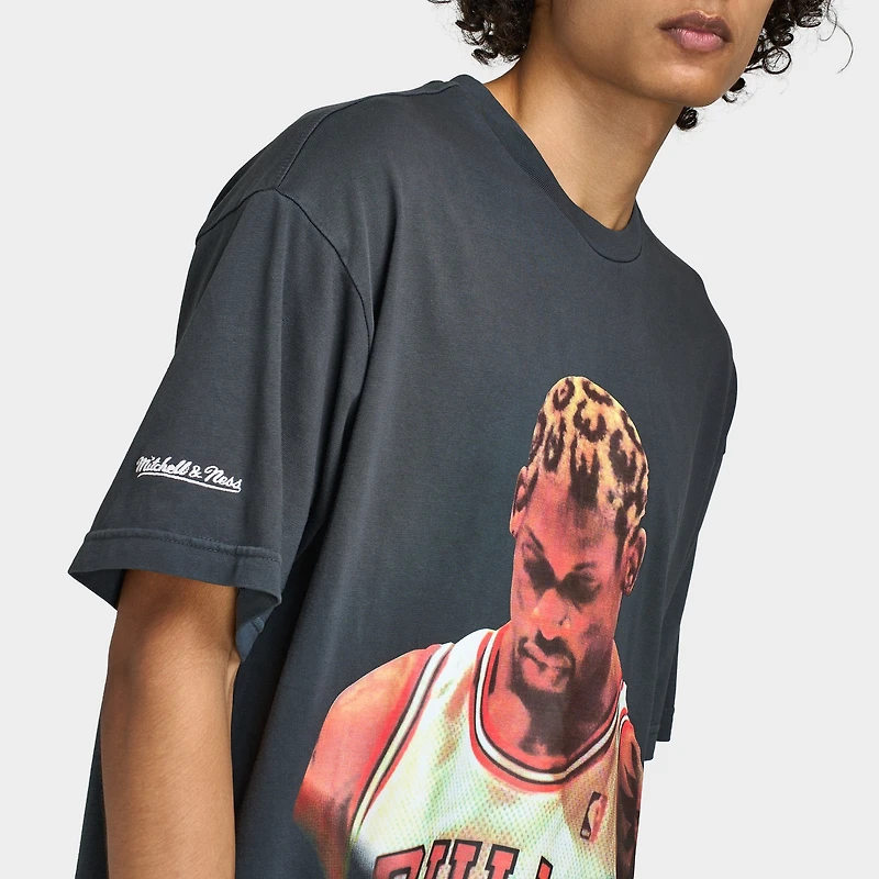 Mitchell & Ness Bulls Look Out Boxy T-shirt / Noir délavé