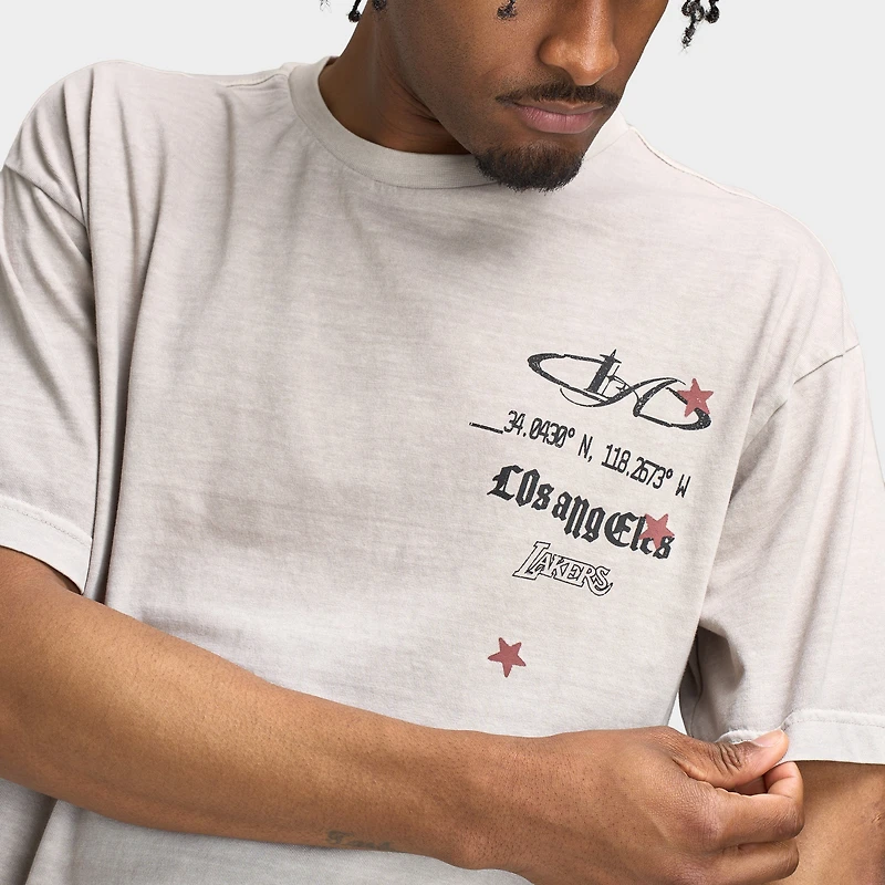 Mitchell & Ness Lakers Effet Usé Boxy T-shirt / Chartreuse Délavée