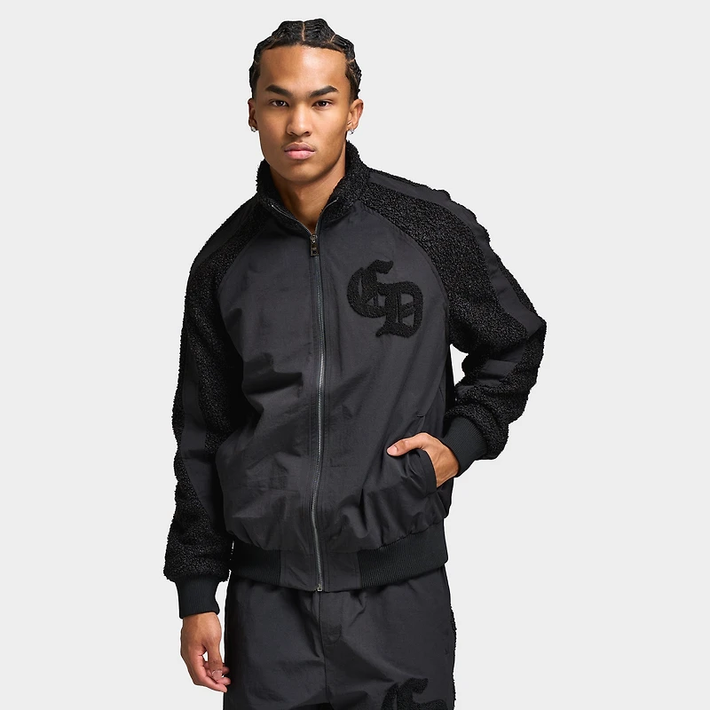 Criminal Damage en Micro-Sherpa et Nylon Veste de survêtement / Noir