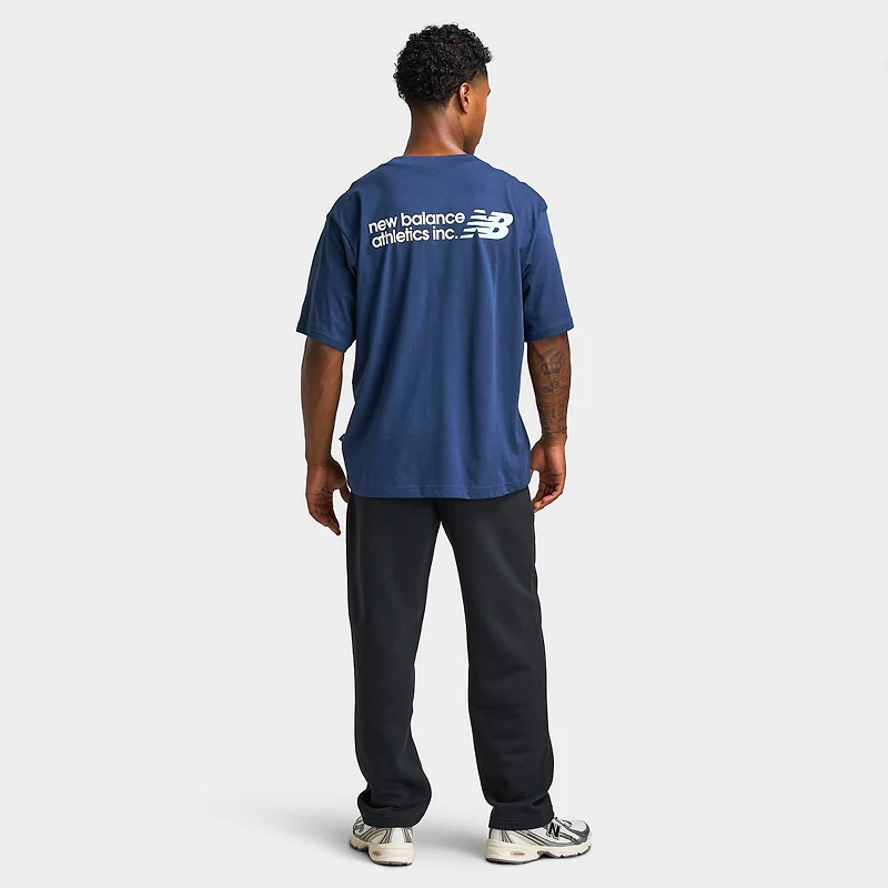 New Balance Oversized Logo Graphic T-Shirt / Navy