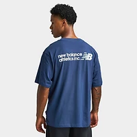New Balance Oversized Logo Graphic T-Shirt / Navy