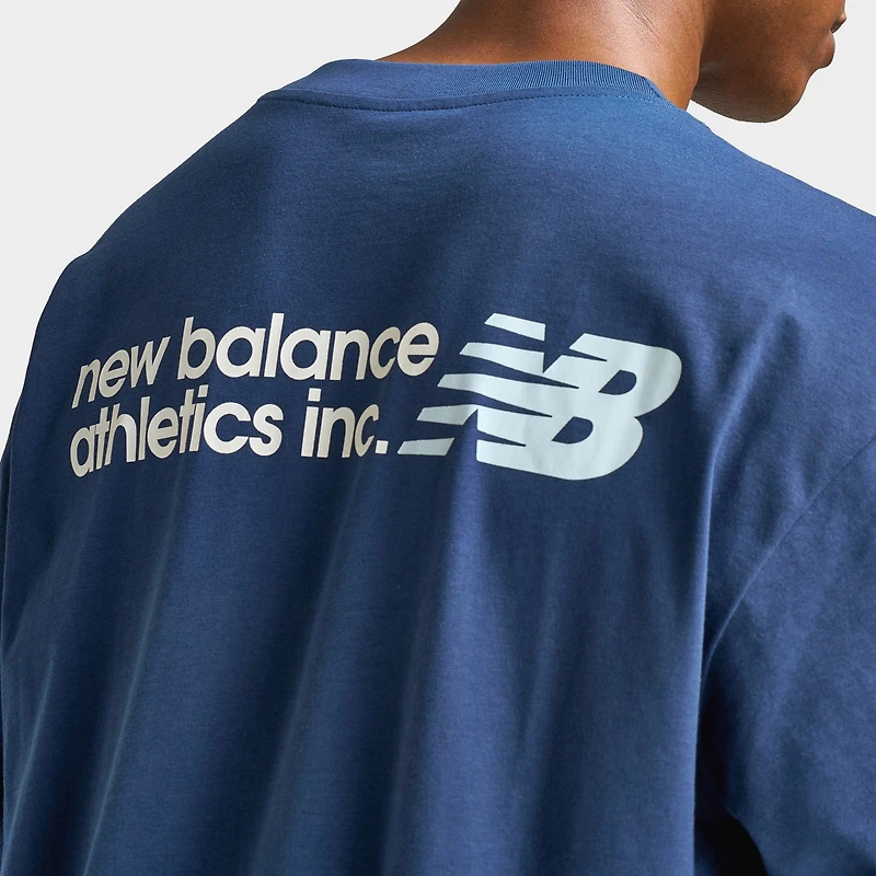 New Balance Oversized Logo Graphic T-Shirt / Navy