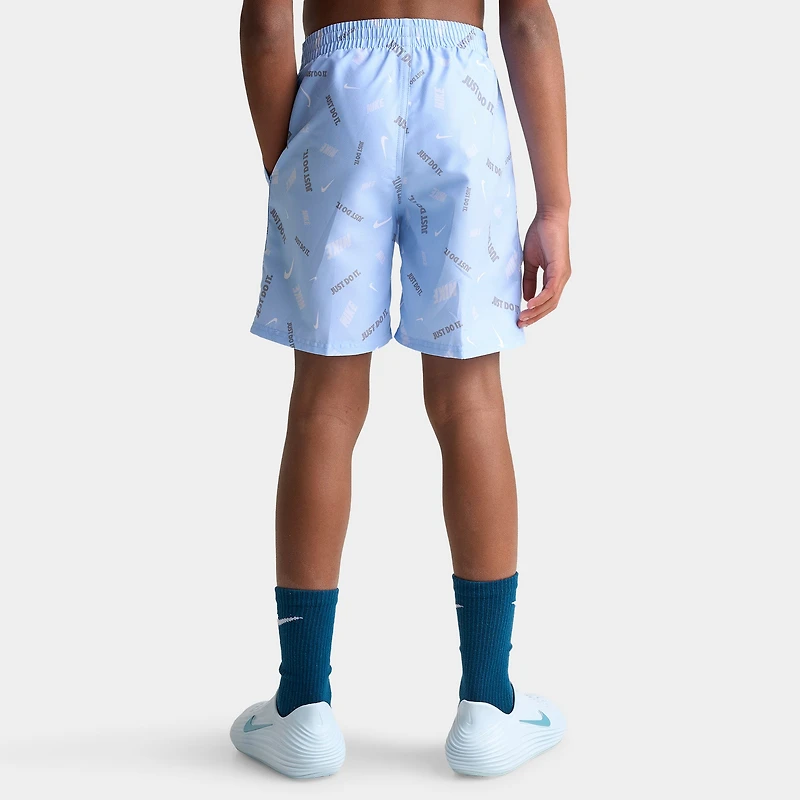 Nike Junior Boys' All Over Print Swim Shorts Blue / White
