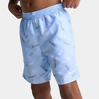 Nike Junior Boys' All Over Print Swim Shorts Blue / White