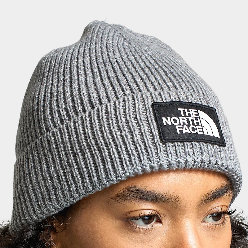The North Face Logo Box Cuffed Beanie / TNF Heather Grey