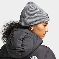 The North Face Logo Box Cuffed Beanie / TNF Heather Grey