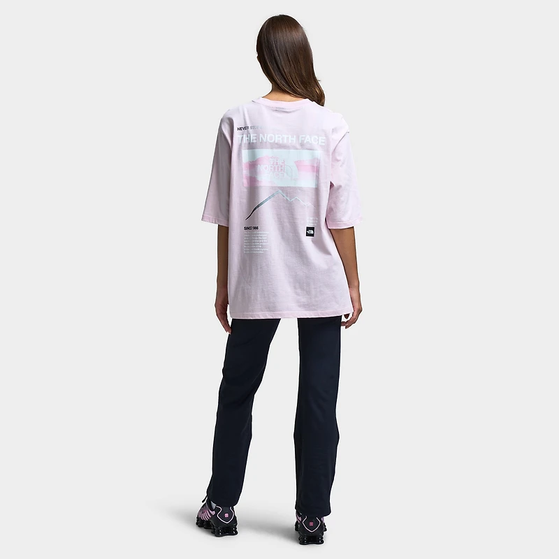 The North Face Femmes t-shirt surdimensionné Gradient Flow / Pâle