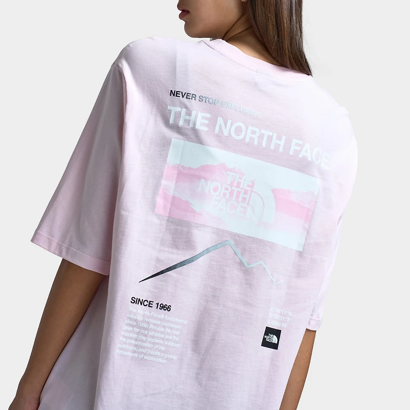 The North Face Femmes t-shirt surdimensionné Gradient Flow / Pâle