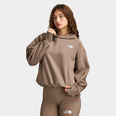 The North Face Femmes Grid Chandail à Capuchon Boxy / Grenat