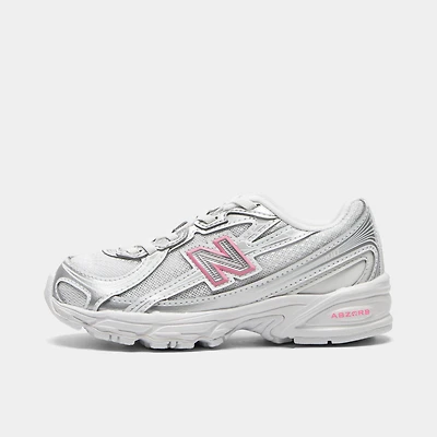 New Balance Children's 740 Silver Metallic / Signal Pink