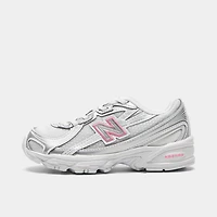 New Balance Children's 740 Silver Metallic / Signal Pink