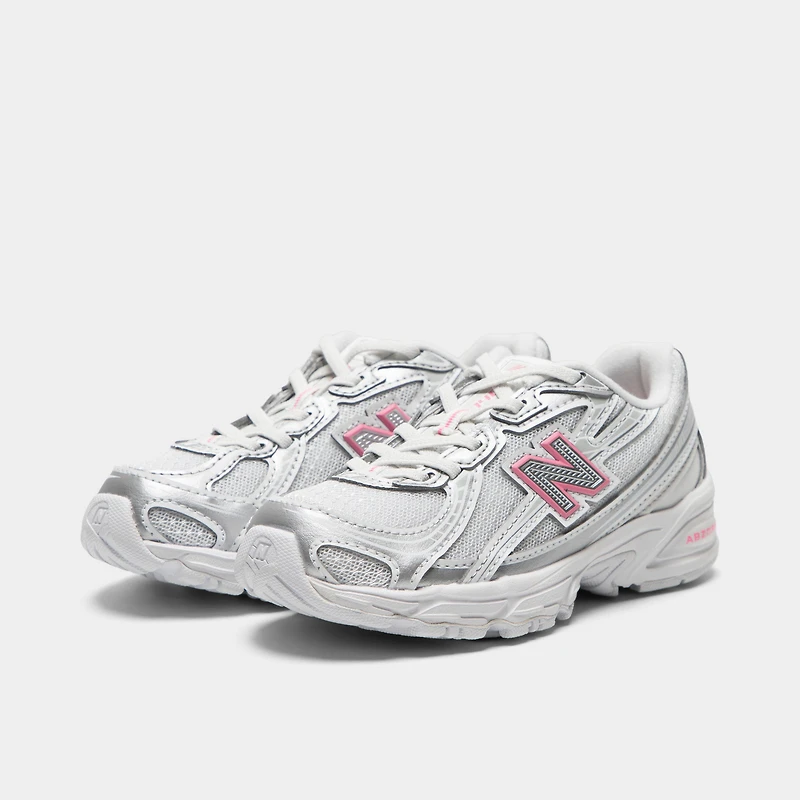 New Balance Children's 740 Silver Metallic / Signal Pink
