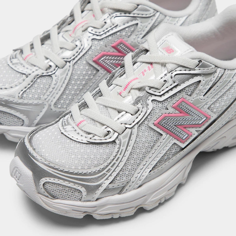New Balance Children's 740 Silver Metallic / Signal Pink